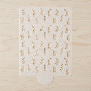 Stencil de Páscoa - Coelhinhos - 15x20cm - 1 unidade - Cromus - Rizzo