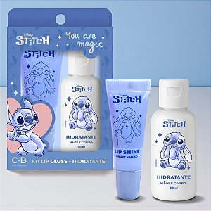 Kit Lip Shine e Hidratante - Stitch - Disney Original - 1 unidade - Cia Beauty - Rizzo
