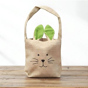 Bolsinha de Páscoa - Coelho Verde - 13,5x15x7cm - 1 unidade - Rizzo