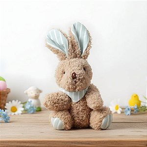 Enfeite Decorativo de Páscoa - Coelho com Laço Verde e Branco - 9cm - 1 unidade - Rizzo