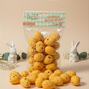 Ovinhos de Páscoa Decorativos Laranja com Manchinhas - 3cm  - 25 unidades - Rizzo