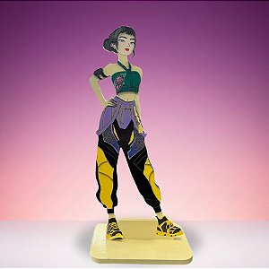 Display de Mesa em MDF - Zoey Guerreiras do Kpop - 11x26cm - 1 unidade - Rizzo