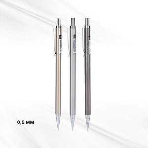 Lapiseira Redonda Metálica Premium - Ponta 0.5mm - Sortido - Caixa - 36 unidades - Deli - Rizzo