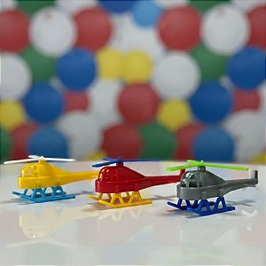 Mini Brinquedo Helicóptero - Cores Sortidas - 8,6cm - 3 unidades - Rizzo