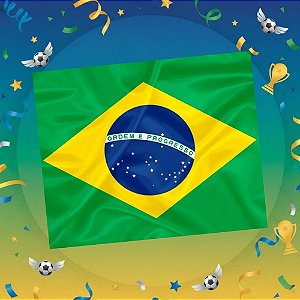 Bandeira de Tecido - Brasil - 90x120cm - 1 unidade - Rizzo