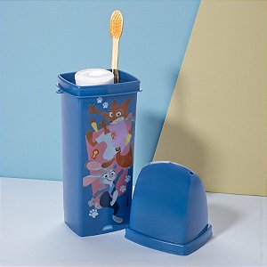 Porta Escova de Dente Infantil - Zootopia - Disney Original - 1 unidade - Plasútil - Rizzo