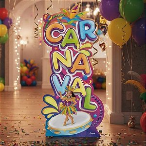 Totem Decorativo de Carnaval - Dançarina - 140x62cm - 1 unidade - Regina - Rizzo