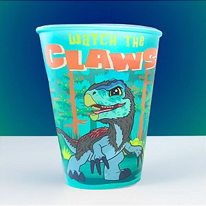 Copo de Plástico Dinossauros - Watch The Claws - 280ml - 1 unidade - Plasútil - Rizzo