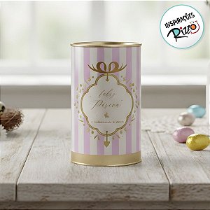 Lata Rígida Para Ovos de 500g - Quinn - Lilás - 12,5x22cm - 1 unidade - Cromus - Rizzo