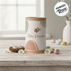 Lata Rígida Para Ovos de 250g - Tonal - Salmão - 9x16cm - 1 unidade - Cromus - Rizzo