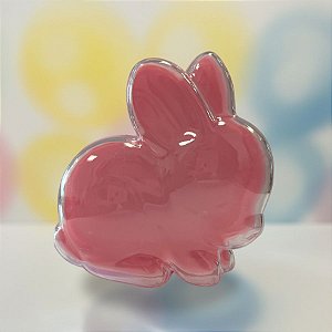 Potinho de Páscoa em Acrílico Coelhinho - Rosa - 8x7cm - 10 unidades - Rizzo