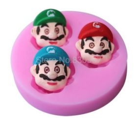 Molde de silicone Cabeça Mario S499 Molds Planet Rizzo Confeitaria