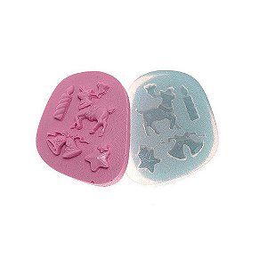 Molde de silicone Quarteto de Natal Ref. 236 Flexarte