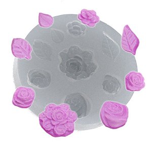 Molde de silicone Buquet de Rosinhas Ref. 115 Flexarte
