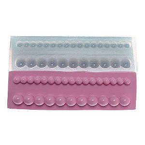 Molde de silicone Dupla de pérolas curta Ref. 248 Flexarte