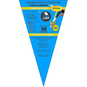 Saco para Confeitar Duplo - 10 unidades - Prime Chef - Rizzo