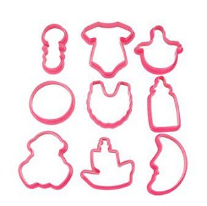 Cortador Bebê Marinheiro - 9 pçs - Cod.GMEZN1094 - Prime Chef - Rizzo Confeitaria