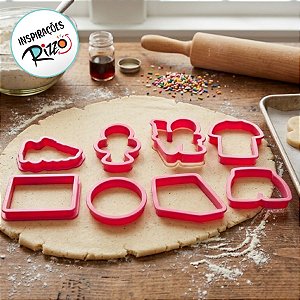 Cortador Futebol - 8 pçs - Cod.GMEZN1095 - Prime Chef - Rizzo Confeitaria