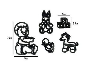 Cortador de Bebê - 5 pçs - Cod.GMEZN1070 - Prime Chef