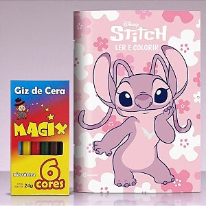 Kit para Colorir Livro e Giz - Angel - 1 unidade - Rizzo