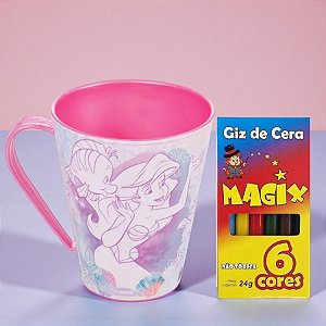 Kit para Colorir Caneca e Giz - Ariel - 1 unidade - Rizzo