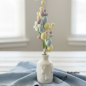 Galhos Decorativo de Páscoa- Ovos - Candy Color - 34cm  - 1 unidade - Rizzo