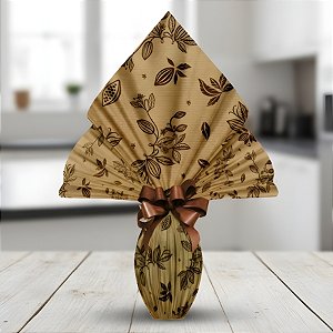 Folha para Ovos de Páscoa Papel Kraft Cacau - 70x69cm - 25 unidades - Rizzo