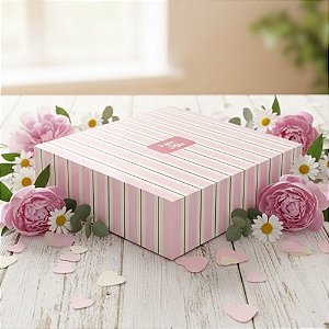 Caixa Retangular Tampa e Fundo - Mãe Essência - 20x7x21cm - 5 unidades - Regina - Rizzo