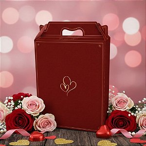 Caixa Maleta Retangular - Toque de Amor - 21x30x7cm - 5 unidades - Regina - Rizzo