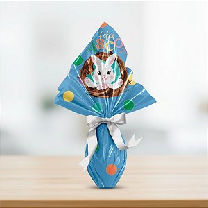 Saco Express 18x18cm Para Ovos de 50g a 100g - Felicita Azul - 5 unidades - Cromus - Rizzo