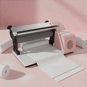 Laminadora de Pasta Americana Elétrica - Antiaderente - Rosa Mousse - Rolo 37cm - 220V - 1 unidade - Rizzo