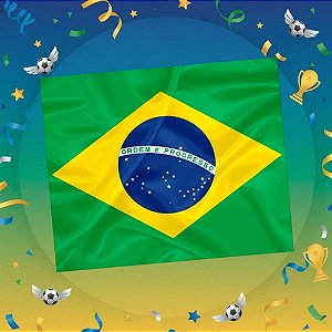 Bandeira de Tecido - Brasil - 30x40cm - 12 unidades - Rizzo