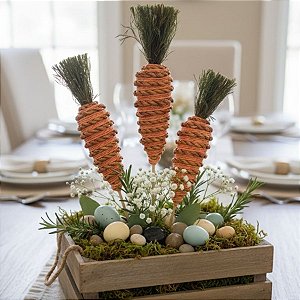 Pick Decorativo de Páscoa - Cenoura - 30cm - 3 unidades - Rizzo