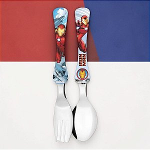 Kit Colher e Garfo Infantil - Homem de Ferro - 1 unidade - Disney Original - Rizzo