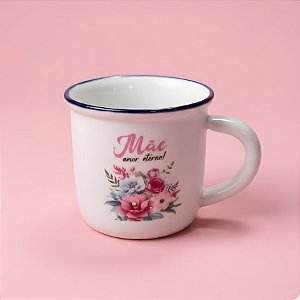 Caneca de Porcelana - Mãe Amor Eterno - 140ml - 1 unidade - Rizzo
