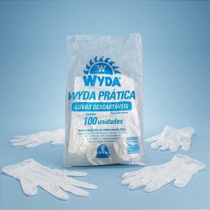 Luva Descartável Transparente - Tamanho Único - 100 unidades - Wyda - Rizzo