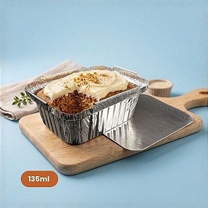 Marmita de Alumínio com Tampa Cartão Aluminizado - 135ml  - 100 unidades - Wyda - Rizzo