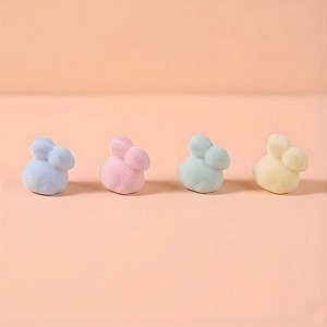 Enfeite Decorativo de Páscoa - Coelho Colorido Sentado de Lado - 6x6x4cm - 4 unidades - Cromus - Rizzo