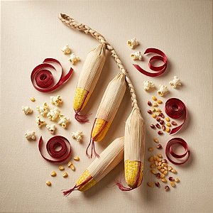 Enfeite Decorativo para Pendurar de Festa Junina - Sabugo de Milho - 45cm - 1 unidade - Rizzo