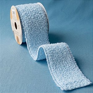 Fita Aramada Decorativa Felpuda - Azul - 2,7mx6,3cm - 1 unidade - Rizzo