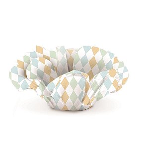 Forminha para Doces Roses Azul Carrossel - 40 unidades - Cromus - Rizzo Festas