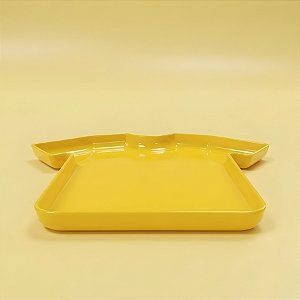 Bandeja Decorativa - Camisa de Futebol - Amarelo - 22x21x2cm - 1 unidade - Rizzo