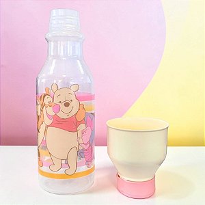 Garrafa Fresh com Copo - Ursinho Pooh - 500ml - Disney Original - 1 unidade - Plasútil - Rizzo
