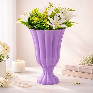 Vaso Decorativo - Slim - Lilás - 17cm - 1 unidade - Rizzo