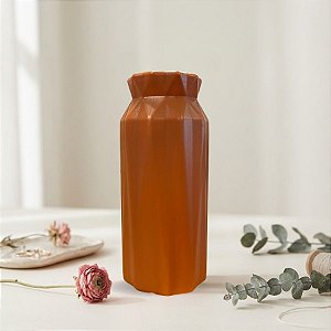Vaso Decorativo - Glam - Marrom Russet - 15,5cm - 1 unidade - Rizzo