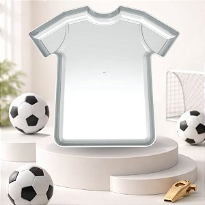 Bandeja Decorativa - Camisa De Futebol - Branca - 22,5cm - 1 unidade - Rizzo