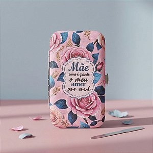 Kit Autocuidado 7 peças - Mãe Como é Grande o Meu Amor Por Você - Rosa Claro - 1 unidade - Rizzo