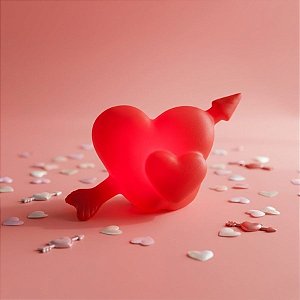 Enfeite Decorativo - Coração com Led - 11cm - 1 unidade - Rizzo