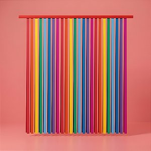 Cortina Decorativa Fitas TNT Colorida - Arraiá - 100x180cm - 1 unidade - Regina - Rizzo
