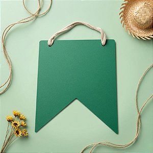 Bandeirola Verde Pequena Em MDF De Festa Junina - 20x17cm - 1 unidade - Rizzo